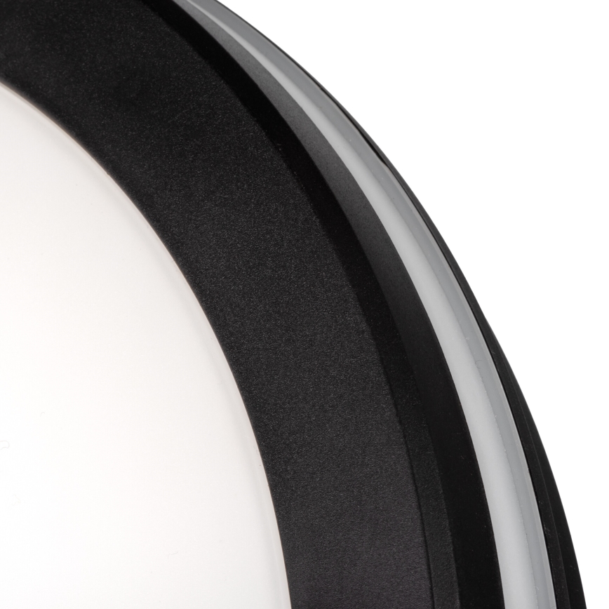 LED Vonkajšie stropné svietidlo BENO E LED/12W/230V 3000/4000/6500K pr. 20 cm IP65 čierna
