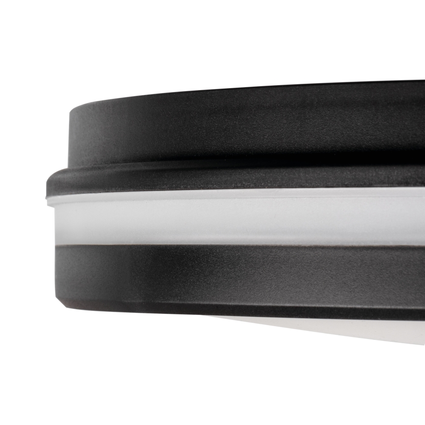 LED Vonkajšie stropné svietidlo BENO E LED/12W/230V 3000/4000/6500K pr. 20 cm IP65 čierna