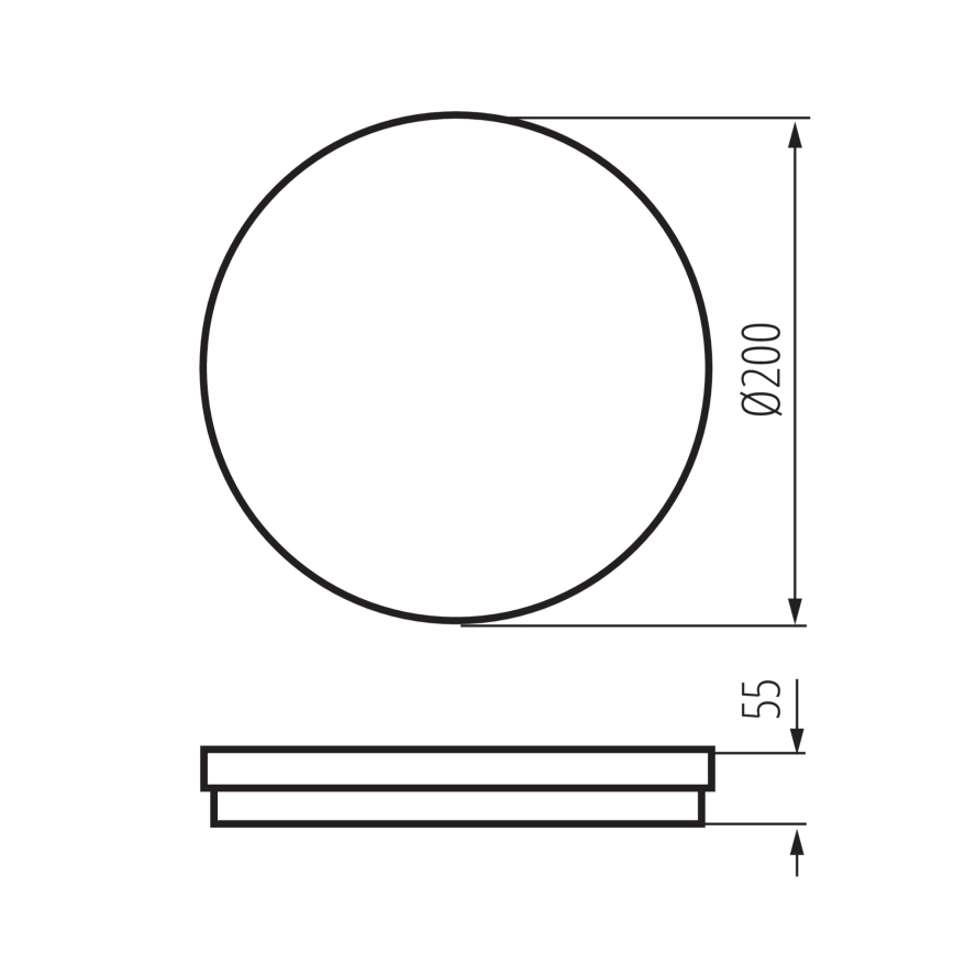 LED Vonkajšie stropné svietidlo BENO E LED/12W/230V 3000/4000/6500K pr. 20 cm IP65 čierna