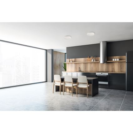 LED Vonkajšie stropné svietidlo BENO E LED/20W/230V 3000/4000/6500K pr. 20 cm IP65 biela