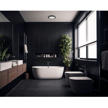 LED Vonkajšie stropné svietidlo BENO E LED/20W/230V 3000/4000/6500K pr. 20 cm IP65 čierna