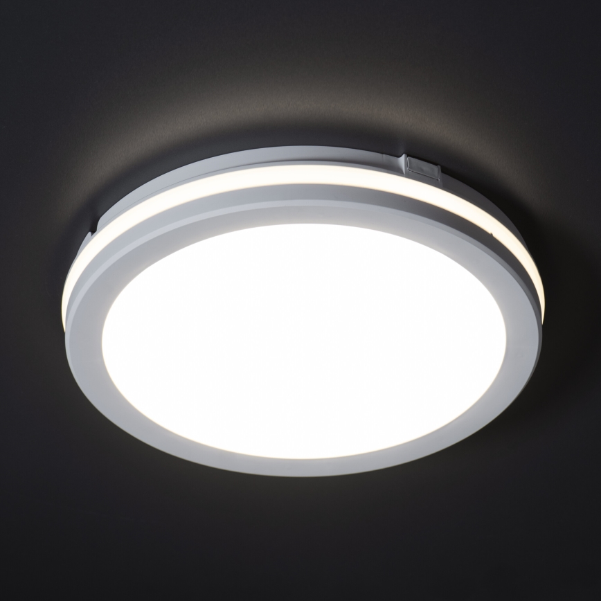LED Vonkajšie stropné svietidlo BENO E LED/30W/230V 3000/4000/6500K pr. 30 cm IP65 biela