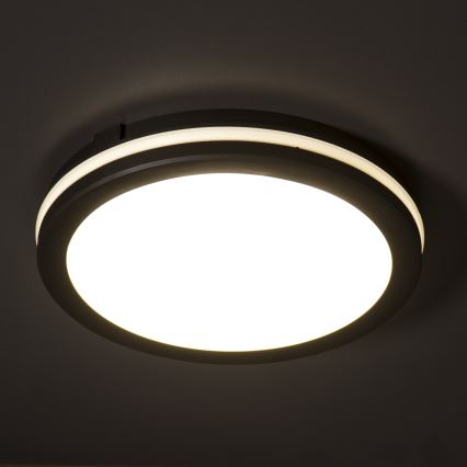 LED Vonkajšie stropné svietidlo BENO E LED/30W/230V 3000/4000/6500K pr. 30 cm IP65 čierna