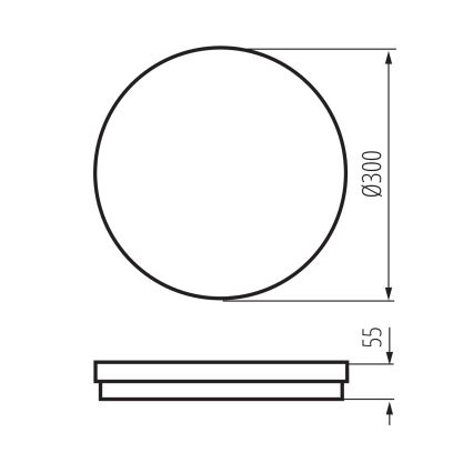 LED Vonkajšie stropné svietidlo BENO ECO LED/30W/230V 3000/4000/6500K pr. 30 cm IP65 čierna
