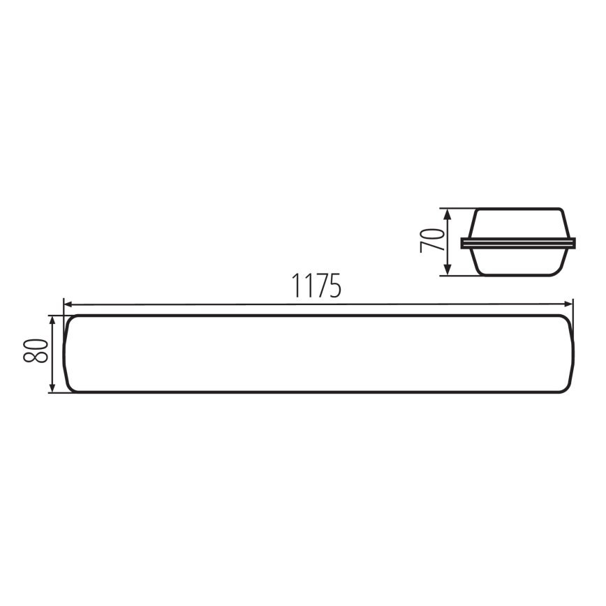LED Technické žiarivkové svietidlo MAH MAX LED/18W/230V 4000K IP65 čierna