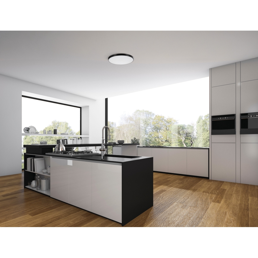 LED Stmievateľné stropné svietidlo PLAFON LED/20W/230V 3000-6500K Wi-Fi čierna