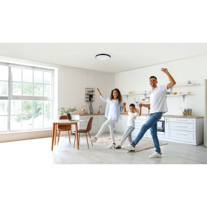 LED Stmievateľné stropné svietidlo PLAFON LED/20W/230V 3000-6500K Wi-Fi čierna