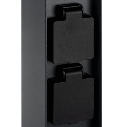 Vonkajšia lampa s 2 zásuvkami DASTEN 1xG9/11W/230V 50 cm IP44 čierna