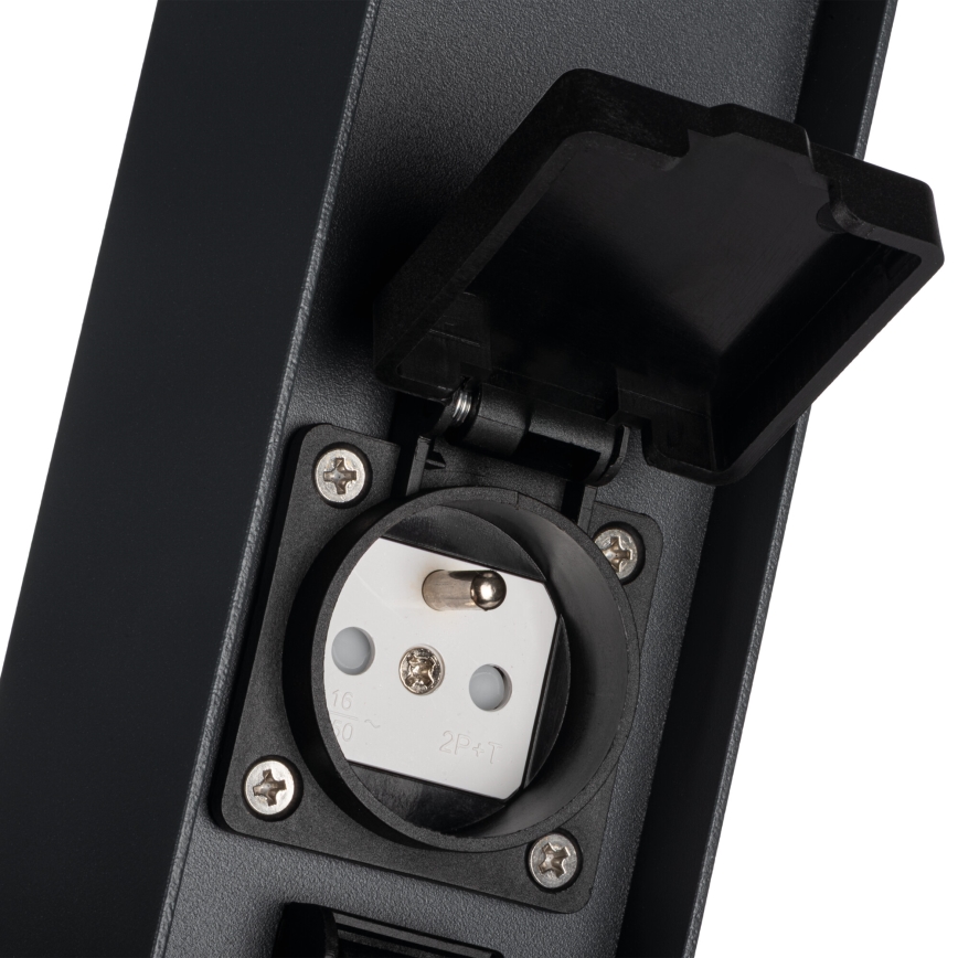 Vonkajšia lampa s 2 zásuvkami DASTEN 1xG9/11W/230V 50 cm IP44 čierna