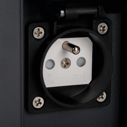 Vonkajšia lampa s 2 zásuvkami DASTEN 1xG9/11W/230V 50 cm IP44 čierna