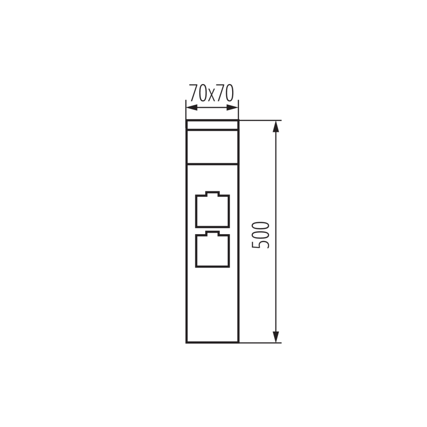 Vonkajšia lampa s 2 zásuvkami DASTEN 1xG9/11W/230V 50 cm IP44 čierna