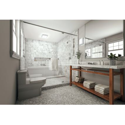 LED Vonkajšie stropné svietidlo so senzorom pohybu BENO LED/12/18W/230V 3000/3500/4000K IP65 biela hranatý