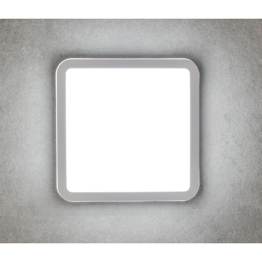 LED Vonkajšie stropné svietidlo so senzorom pohybu BENO LED/12/18W/230V 3000/3500/4000K IP65 biela hranatý