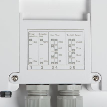 LED Vonkajšie stropné svietidlo so senzorom pohybu BENO LED/12/18W/230V 3000/3500/4000K IP65 biela hranatý