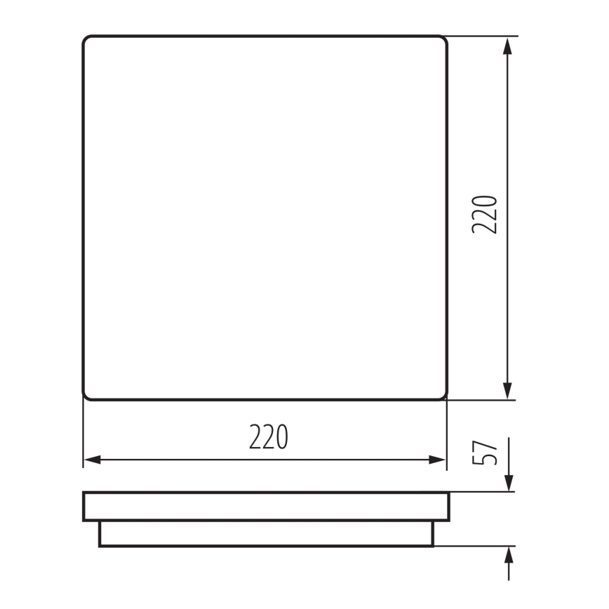 LED Vonkajšie stropné svietidlo so senzorom pohybu BENO LED/12/18W/230V 3000/3500/4000K IP65 biela hranatý