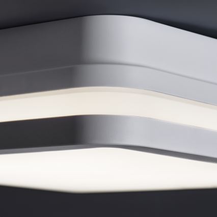 LED Vonkajšie stropné svietidlo BENO LED/12/18W/230V 3000/3500/4000K IP65 biela hranatý