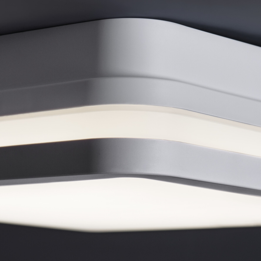 LED Vonkajšie stropné svietidlo BENO LED/12/18W/230V 3000/3500/4000K IP65 biela hranatý