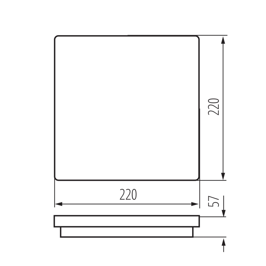 LED Vonkajšie stropné svietidlo BENO LED/12/18W/230V 3000/3500/4000K IP65 biela hranatý