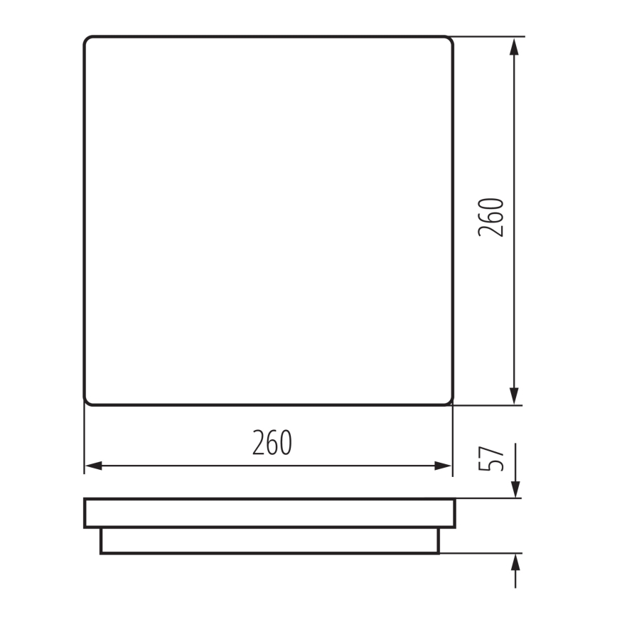 LED Vonkajšie stropné svietidlo BENO LED/24/30W/230V 3000/3500/4000K IP65 antracit hranatý