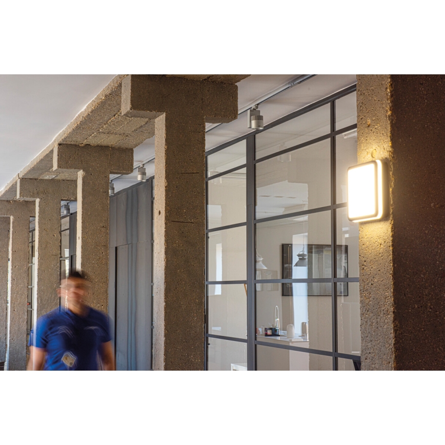 LED Vonkajšie stropné svietidlo BENO LED/12/18W/230V 3000/3500/4000K IP65 antracit hranatý