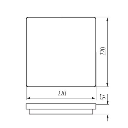LED Vonkajšie stropné svietidlo BENO LED/12/18W/230V 3000/3500/4000K IP65 antracit hranatý