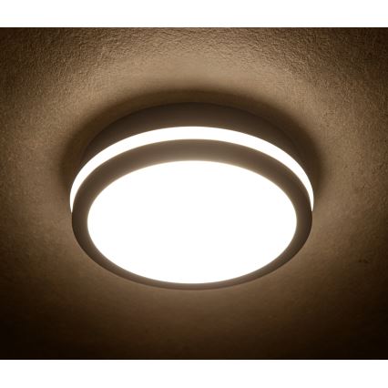 LED Vonkajšie stropné svietidlo so senzorom pohybu BENO LED/12/18W/230V 3000/3500/4000K IP65 antracit guľatý