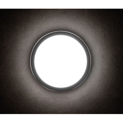 LED Vonkajšie stropné svietidlo so senzorom pohybu BENO LED/12/18W/230V 3000/3500/4000K IP65 antracit guľatý
