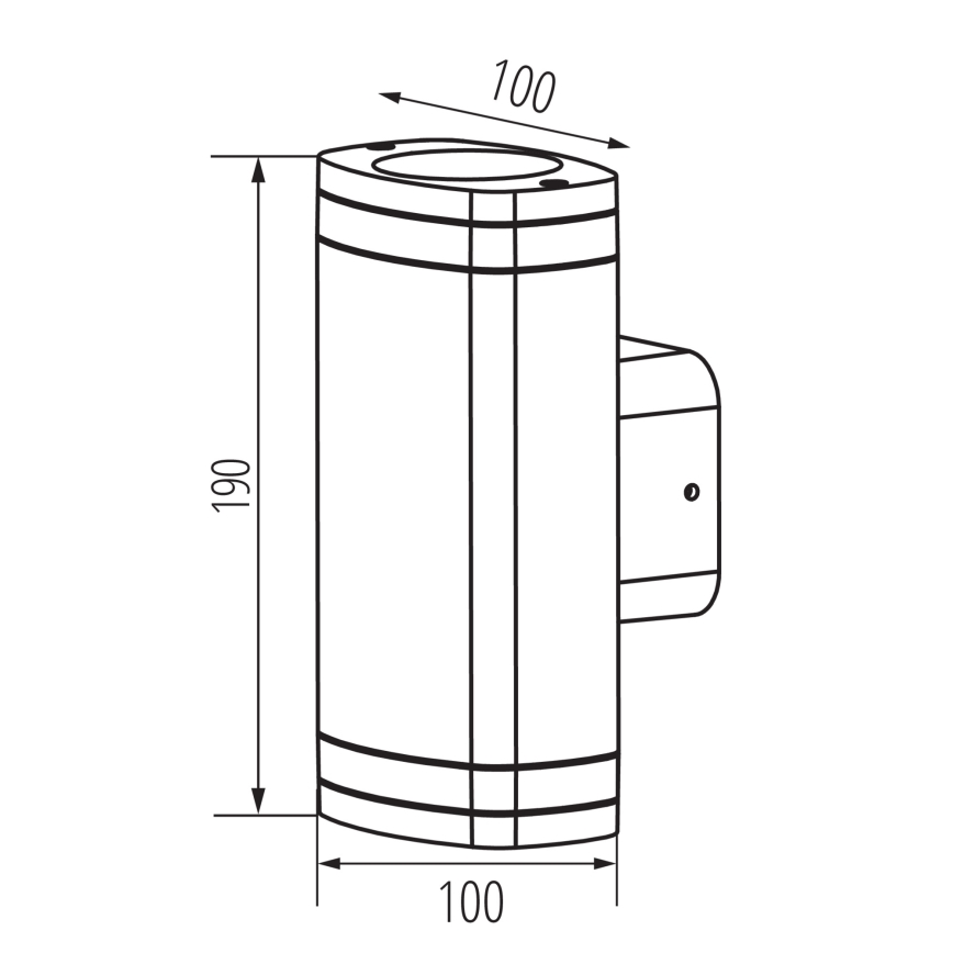 Vonkajšie nástenné svietidlo ZEVI 2xGU10/10W/230V IP54 čierna