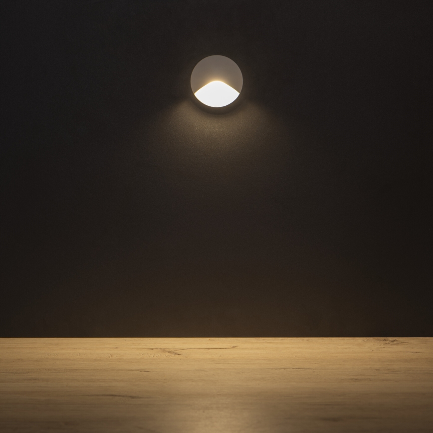 LED schodiskové svietidlo EXIN LED/2,5W/230V 3000K IP65 biele okrúhle