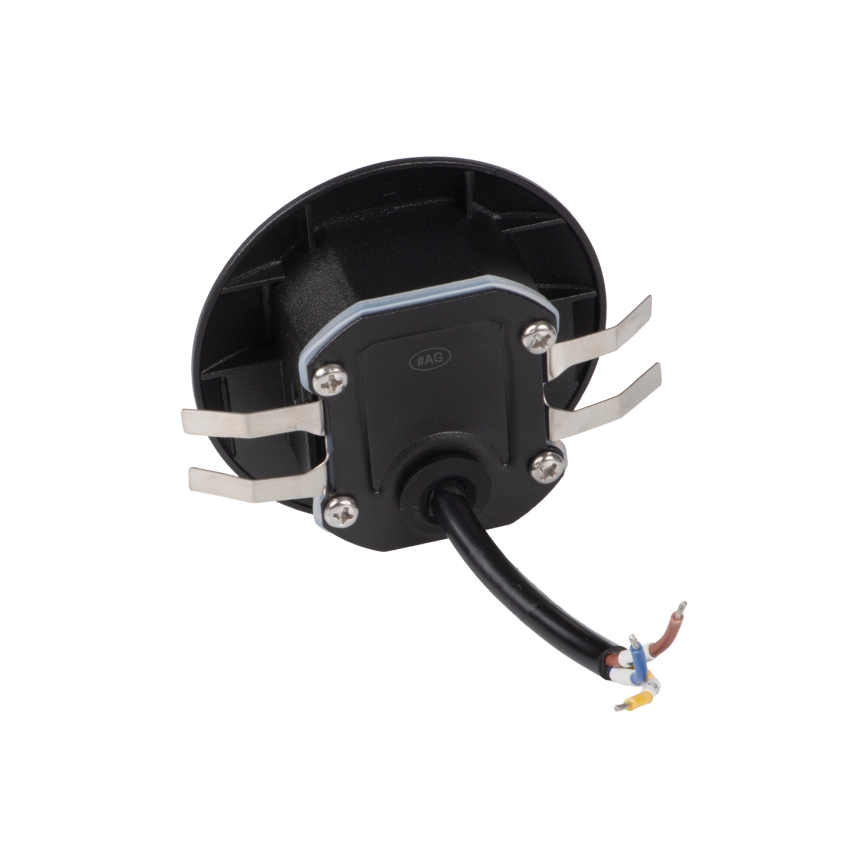 LED schodiskové svietidlo so senzorom pohybu a súmraku EXIN LED/2,5W/230V 3000K IP65 čierne okrúhle