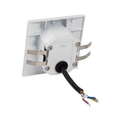 LED schodiskové svietidlo so snímačom pohybu a súmraku EXIN LED/2,5W/230V 4000K IP65 biele hranaté