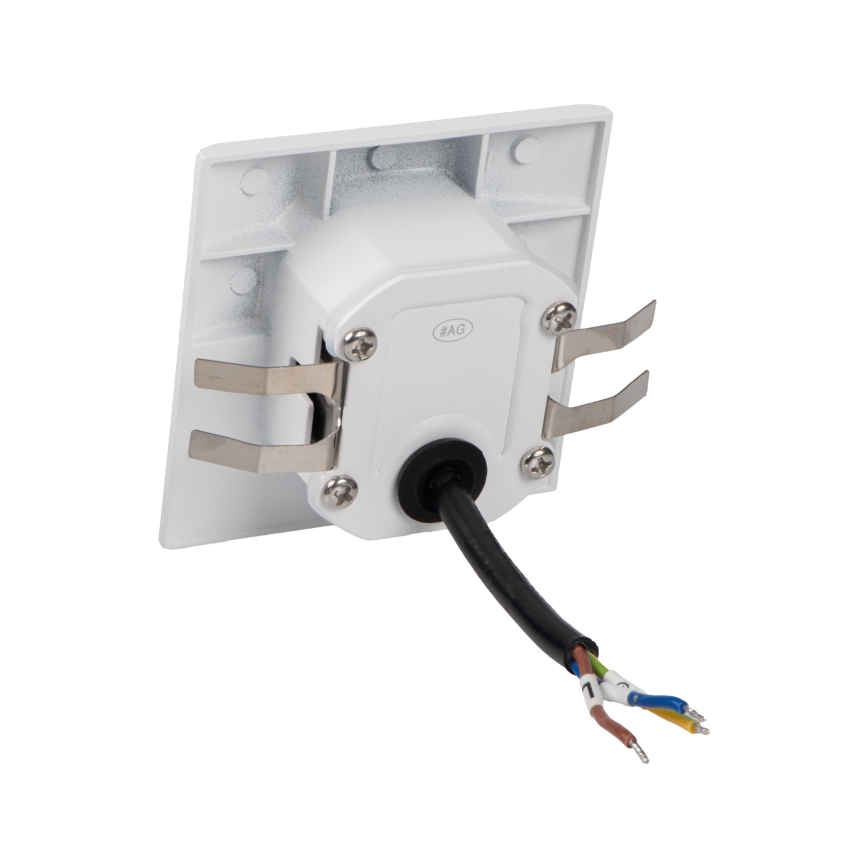 LED schodiskové svietidlo so snímačom pohybu a súmraku EXIN LED/2,5W/230V 4000K IP65 biele hranaté