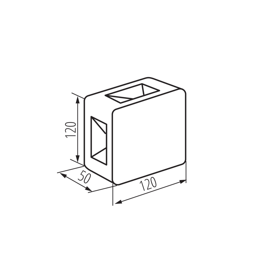 LED Vonkajšie nástenné svietidlo REFAZI LED/6W/230V IP54 čierna