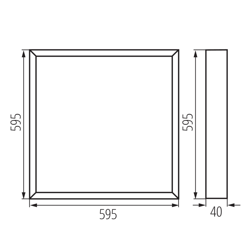 LED Prisadený panel BLINGO AIO LED/40W/230V 3000/4000/6500K 60x60 cm CRI 90
