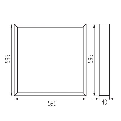 Prisadený LED panel BLINGO UAIO LED/40W/230V 3000/4000/6500K 60x60 cm CRI 90 UGR19