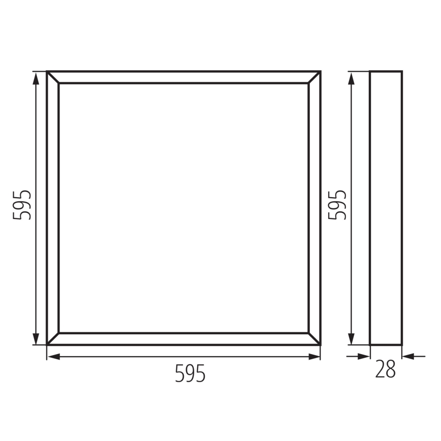 LED Podhľadový panel BLINGO UAIO LED/38W/230V 3000/4000/6500K 60x60 cm CRI 90 UGR19