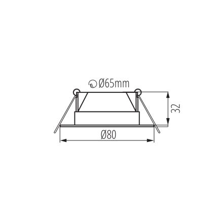 LED podhľadové svietidlo FIZU LED/4W/230V 3000/4000/6500K čierne