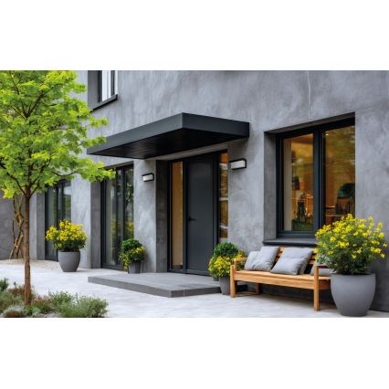 Vonkajšie nástenné svietidlo LERTO 1xE27/15W/230V IP54 čierna