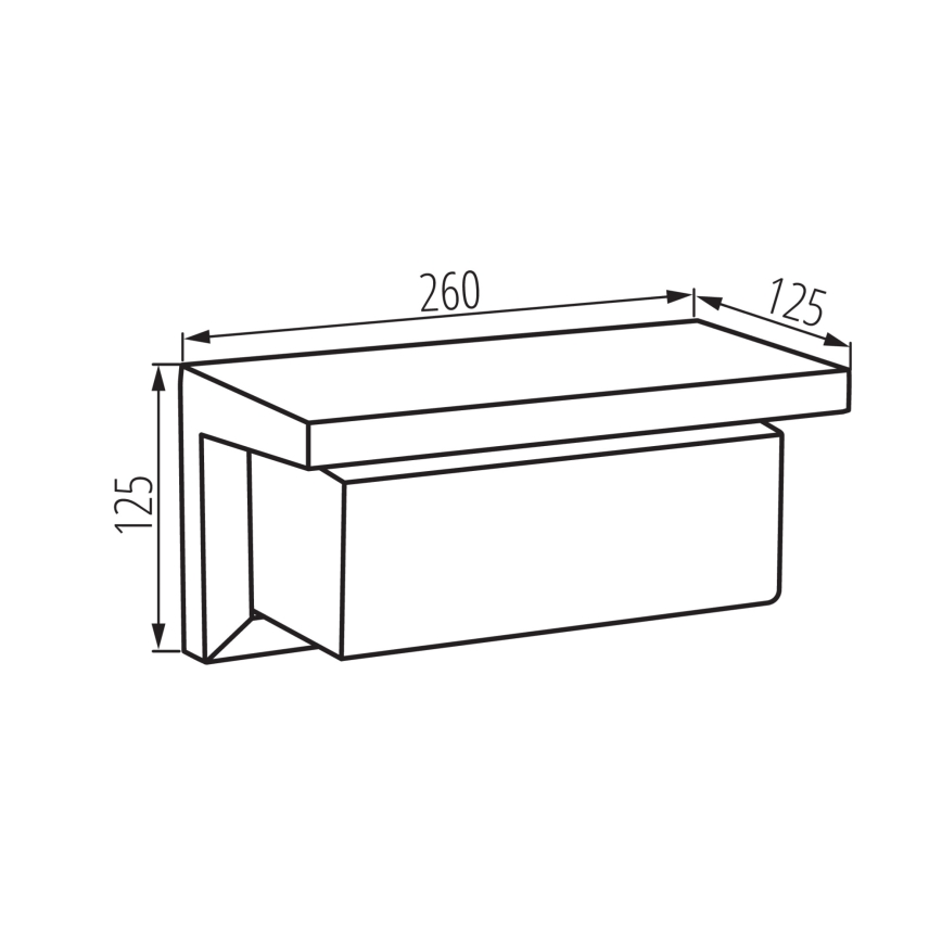 LED vonkajšie nástenné svietidlo LERTO LED/12W/230V IP54 čierne