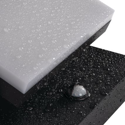 LED Vonkajšie nástenné svietidlo so snímačom pohybu a súmraku XERTO LED/20W/230V 3000/4000/6500K IP44 čierna