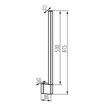LED Vonkajšie nástenné svietidlo YALTE LED/9W/230V 3000/4000/6500K 61,5 cm IP54 čierne