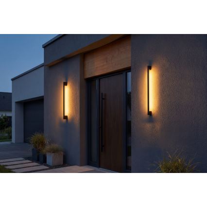 Vonkajšie nástenné LED svietidlo YALTE LED/8,5W/230V 3000/4000/6500K 93 cm IP54 čierna