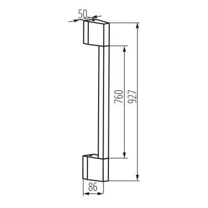 Vonkajšie nástenné LED svietidlo YALTE LED/8,5W/230V 3000/4000/6500K 93 cm IP54 čierna