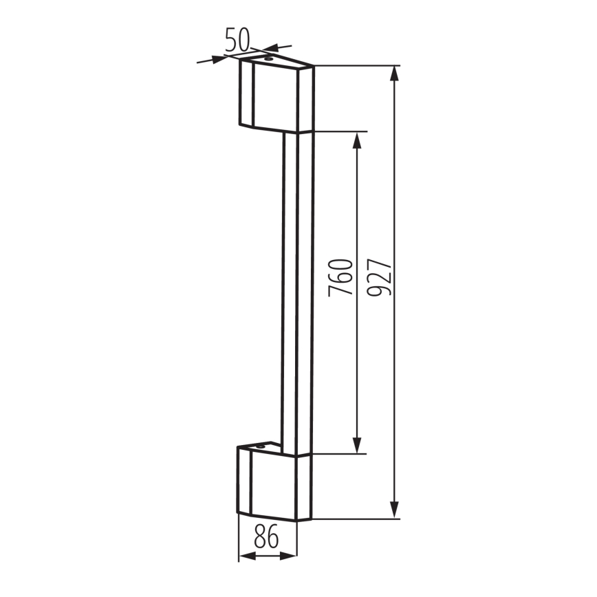 Vonkajšie nástenné LED svietidlo YALTE LED/8,5W/230V 3000/4000/6500K 93 cm IP54 čierna