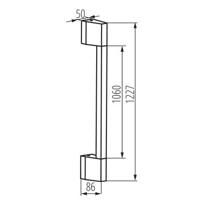 LED vonkajšie nástenné svietidlo YALTE LED/12W/230V 3000/4000/6500K 123 cm IP54 čierna