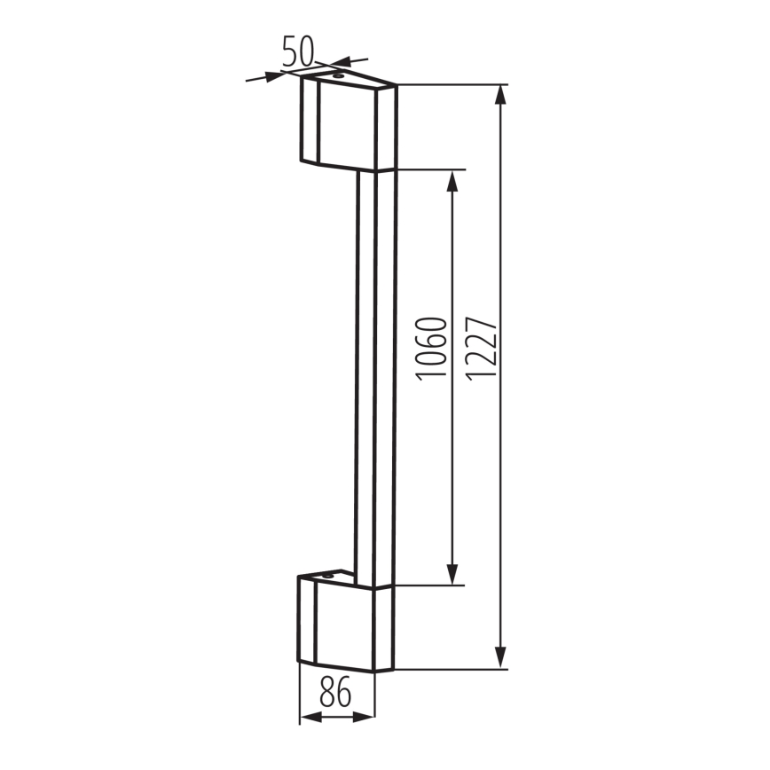 LED vonkajšie nástenné svietidlo YALTE LED/12W/230V 3000/4000/6500K 123 cm IP54 čierna