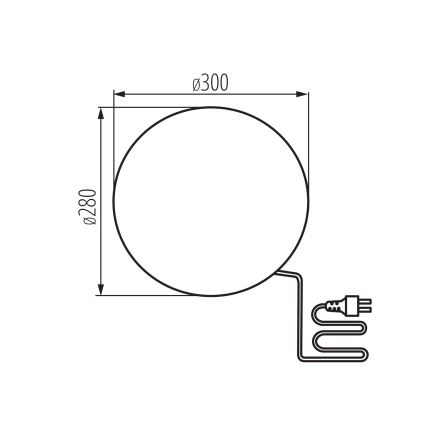 Vonkajšia lampa STONO 1xE27/20W/230V pr. 30 cm IP65 biela