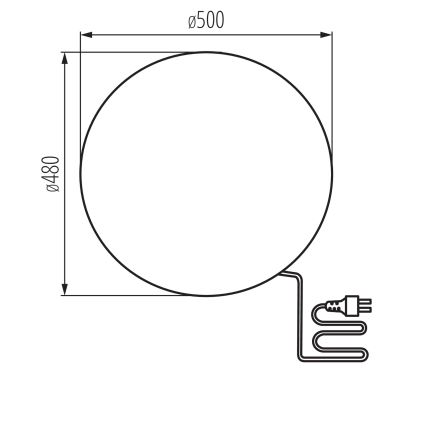 Vonkajšia lampa STONO 1xE27/20W/230V pr. 50 cm IP65 biela