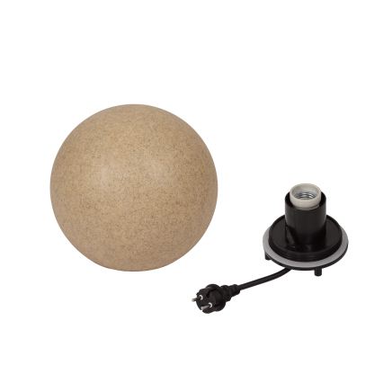 Vonkajšia lampa STONO, 1xE27/15W/230V, priemer 20 cm, IP65, béžová