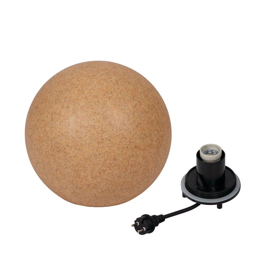 Vonkajšie svietidlo STONO 1xE27/20W/230V priemer 30 cm IP65 béžové